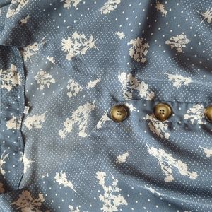 2XL Dainty Flower Blue Dress